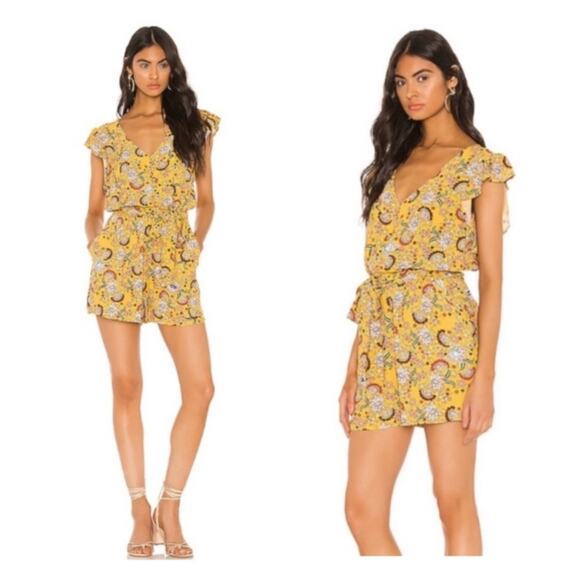 Sanctuary Pants - NWT Sanctuary Artist Floral Button Down Flutter Romper Size: XXS